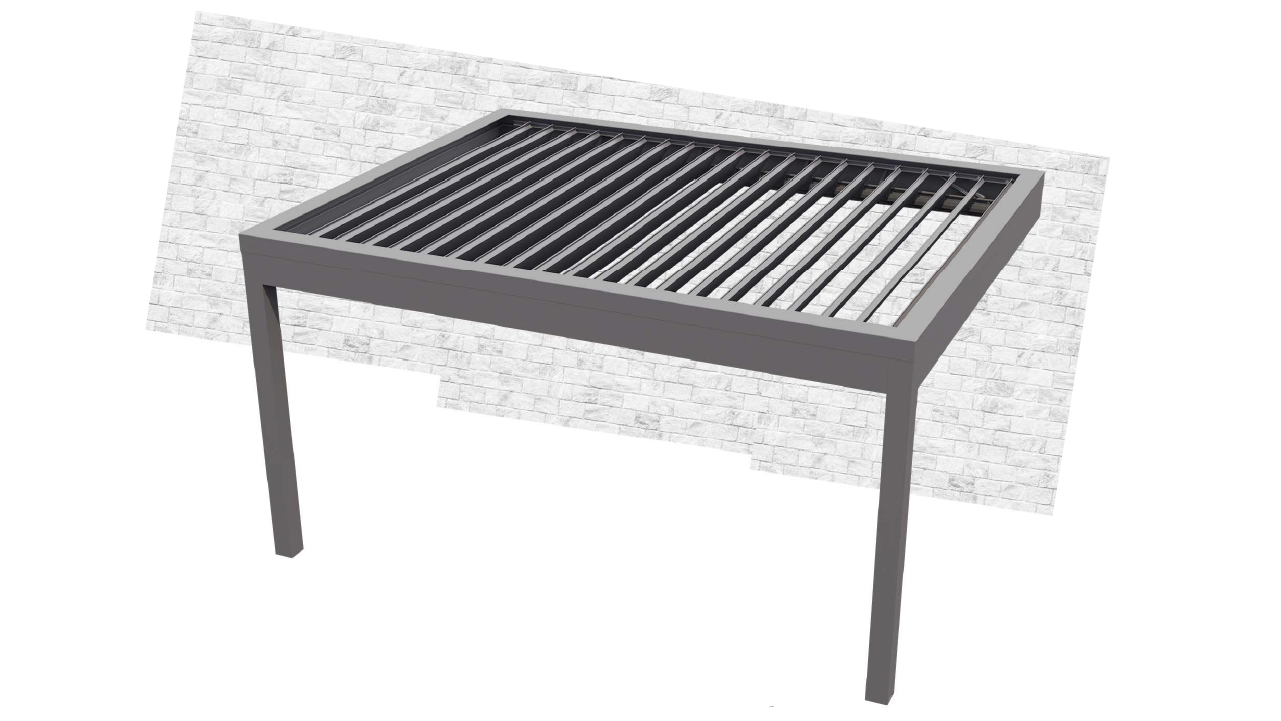 Retractable louvered pergola sliding mechanism detail