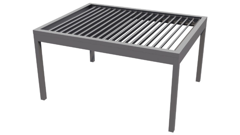 Retractable louvered pergola sliding mechanism detail