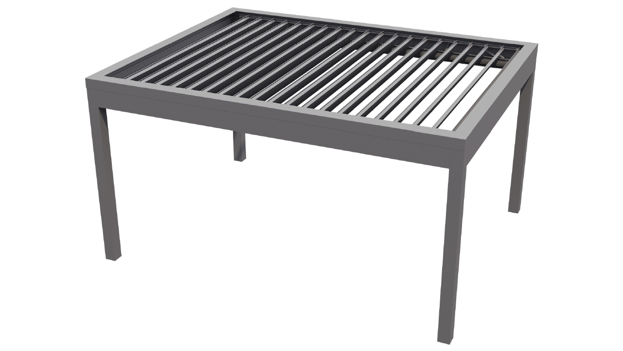 Retractable louvered pergola sliding mechanism detail