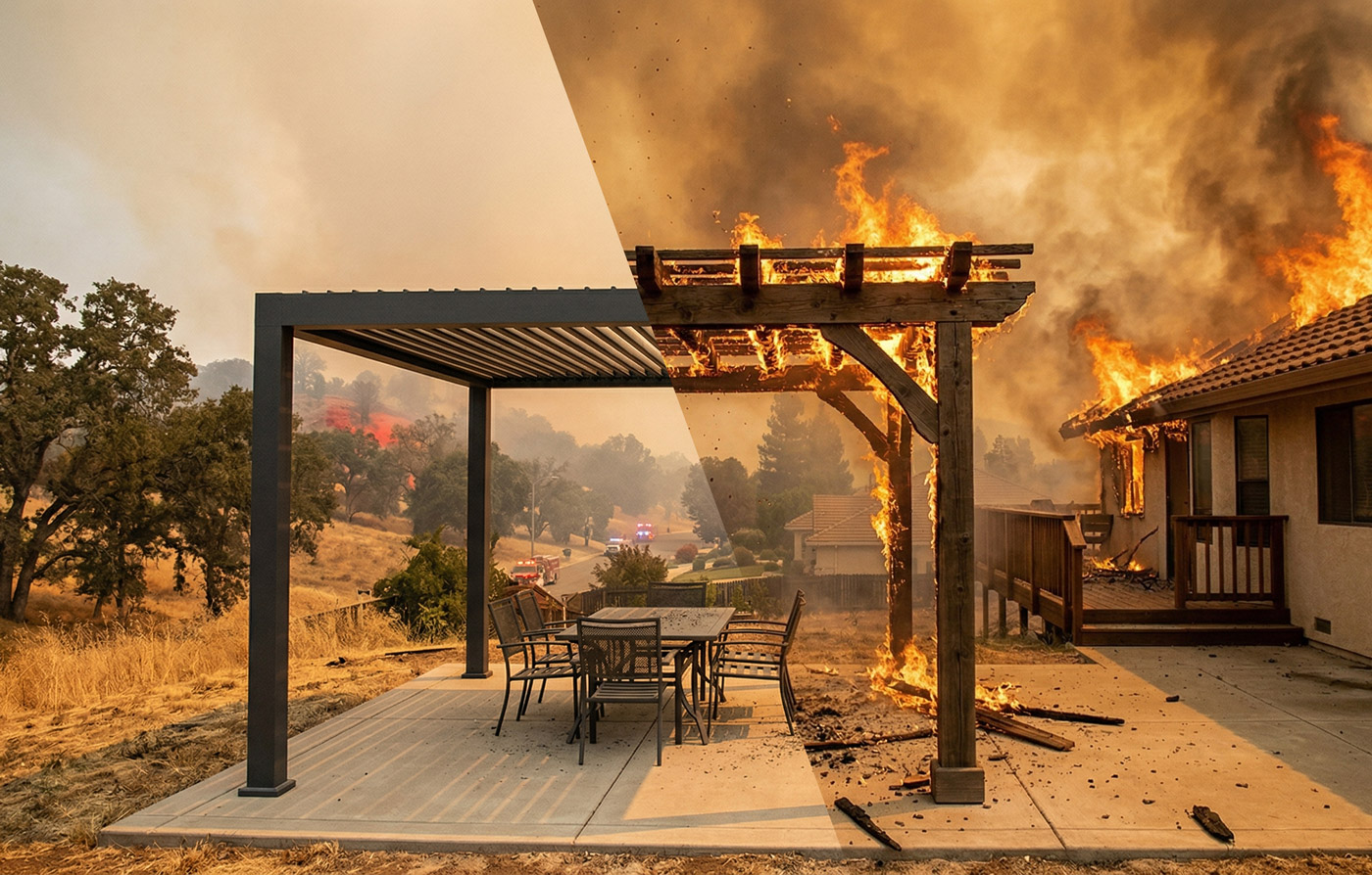 California wildfire Pergola